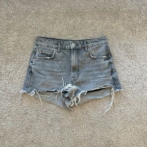 Zara Gray Light Wash Jean Shorts